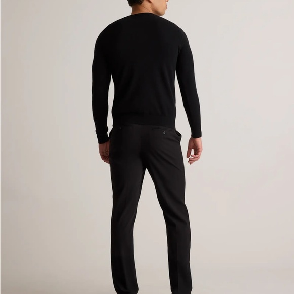 Quince Mongolian Cashmere Henley Sweater in Black - Picture 2 of 8